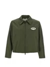 Second / Layer Lucky Station Patch-detail Zip-up Jacket In Green