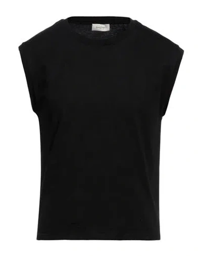 Second / Layer Man T-shirt Black Size M Cotton, Elastane