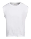 Second / Layer Man T-shirt White Size S Cotton, Elastane