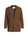 Second / Layer Men's Backseat Bingo Wool Blazer In Brown