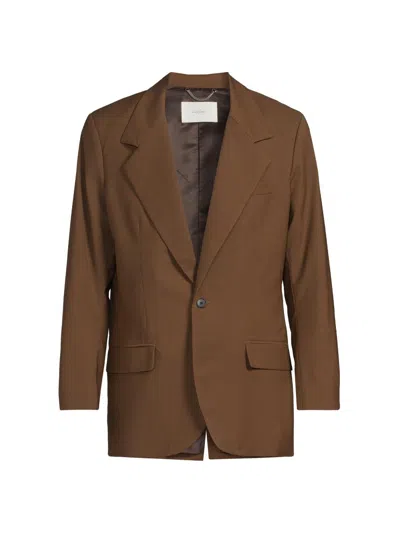 Second / Layer Men's Backseat Bingo Wool Blazer In Brown
