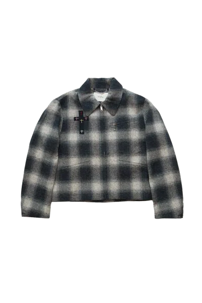 Second / Layer Second Layer Oracle Plaid Jacket Gray