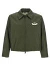 Second / Layer Lucky Station Patch-detail Zip-up Jacket In Green