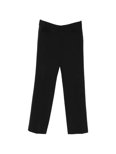 Second / Layer Pressed-crease Straight-leg Trousers In Black