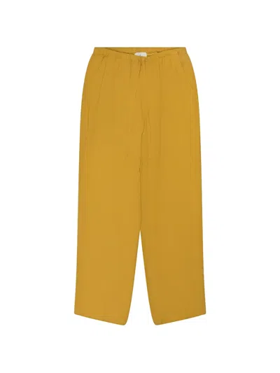 Second / Layer Primo Belt-loops Drop-crotch Trousers In Yellow