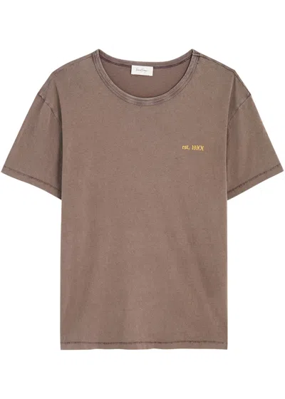 Second / Layer Second Layer Printed Cotton T-shirt In Brown