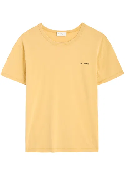 Second / Layer Second Layer Printed Cotton T-shirt In Yellow