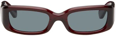 Second / Layer Red 'the Rev' Sunglasses In Neutral