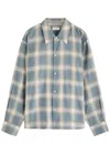 Second / Layer Second Layer Relaxed Long Sleeve Cotton-blend Shirt In Blue