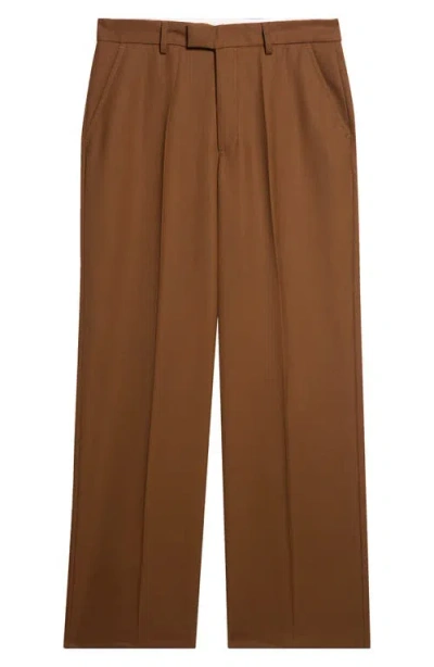 Second / Layer Second Layer Relaxed Primo Virgin Wool Trousers In Brown