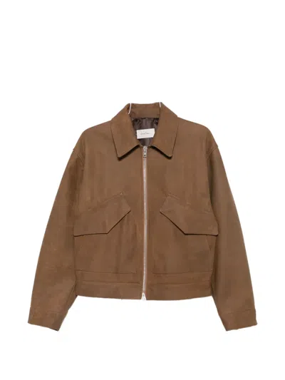 Second / Layer Revival Flight Leather Jacket In Brown