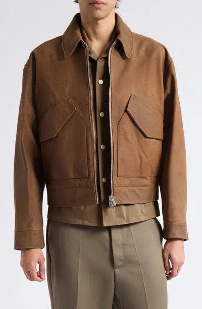 Second / Layer Second Layer Revival Leather Flight Jacket In Brown Vintage Leather