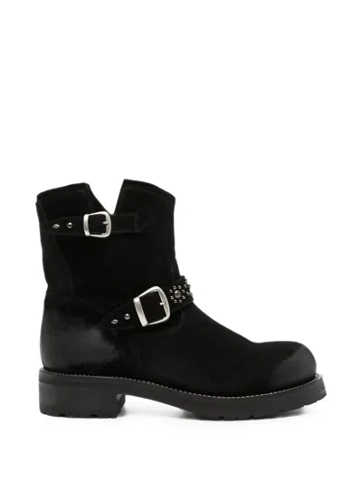 Second / Layer Rider Buckled Boots In Black