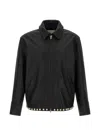 Second / Layer Rider Stud-embellished Leather Jacket In Black