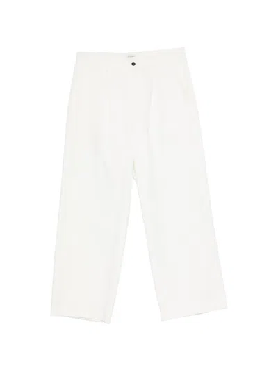 Second / Layer Saico Pleated Trousers In 화이트