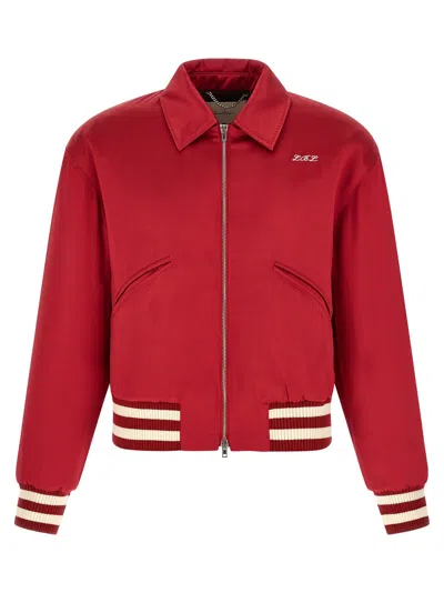 SECOND / LAYER SECOND/LAYER 'ACES SATIN CLUB' BOMBER JACKET