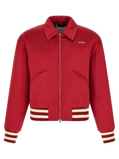 SECOND / LAYER SECOND/LAYER 'ACES SATIN CLUB' BOMBER JACKET