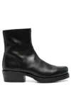 Second / Layer 50mm Leather Ankle Boots In Black