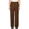 Second / Layer Brown Relaxed Primo Trousers In Brown