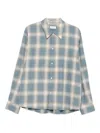 Second / Layer Second Layer Relaxed Long Sleeve Cotton-blend Shirt In Blue
