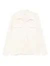 Second / Layer Double-pocket Long-sleeve Shirt In White