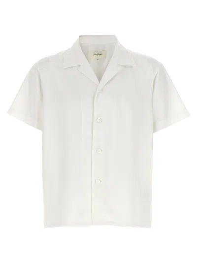 Second / Layer Second/layer White Lyocell Men's Blouse