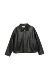Second / Layer Solo Leather Jacket In Black
