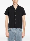 Second / Layer Ss Avenue Button-up Shirt In Black