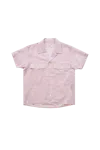 Second / Layer Second Layer Ss Open Collar Shirt Pink Stripe
