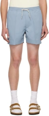 Second / Layer Ssense Exclusive Blue Madiero Shorts In Baby Blue