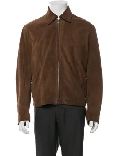 Pre-owned Second / Layer Suede Jacket In Brown