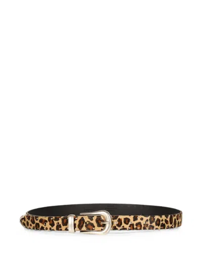 Second / Layer The Doc Leopard-print Belt In Multi