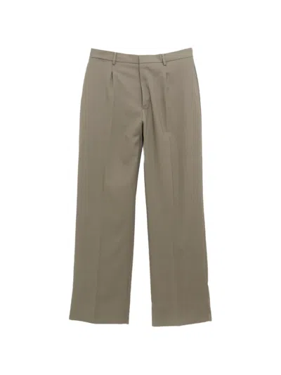 Second / Layer Tio Pleated Straight-leg Trousers In Gray