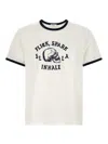 Second / Layer Second Layer Flick Spark Inhale Cotton Ringer T-shirt In Neutral