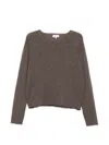 Second / Layer Weezur Raw-edge Sweater In Brown