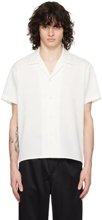 Second / Layer White Avenue Shirt In White W/silver