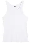Second / Layer Second Layer Wife Pleaser Logo-embroidered Ribbed Cotton Tank In White