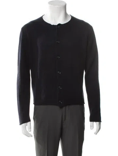Pre-owned Second / Layer Wool Open Front Cardigan In Blue