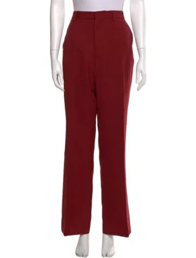 Pre-owned Second / Layer Wool Wide Leg Pants In Red