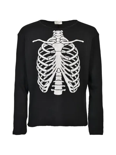 Second / Layer Zero Thermal Skeleton-print T-shirt In Black
