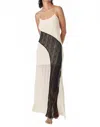 Second Skin By Rd Style Mariposa Colorblock Maxi Dress In Cloud In Neutral
