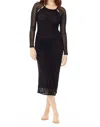 Second Skin By Rd Style Mariposa Long Sleeve Dress In Black