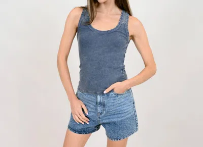 Second Skin By Rd Style Scoop Neck Tank Top In Denim In Grey