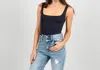 Second Skin By Rd Style Tia Scoop Neck Bodysuit In Black In Black