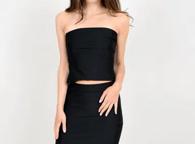 Second Skin By Rd Style Tube Top In Onyx In Black