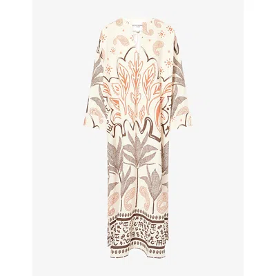 Second Summer Womens Multi Sahara Woven Kaftan Xs