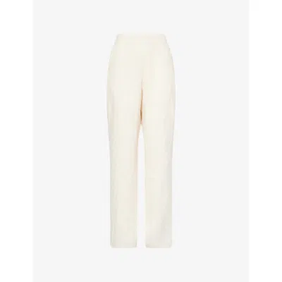 Second Summer Womens Cream Coco Straight-leg Linen Trousers In White