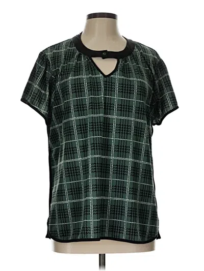 Pre-owned Secret Charm Short Sleeve Blouse In Green