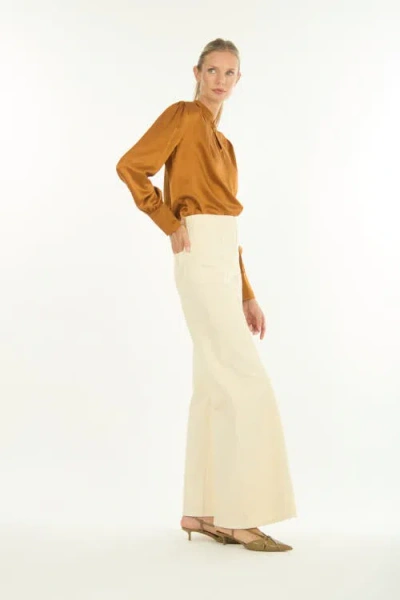 Secret Mission Arden Blouse In Brown