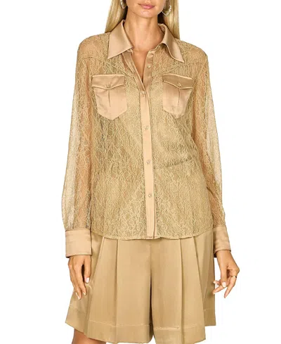 Secret Mission Aubree Top In Caramel